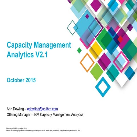 IBM Capacity Management Analytics
