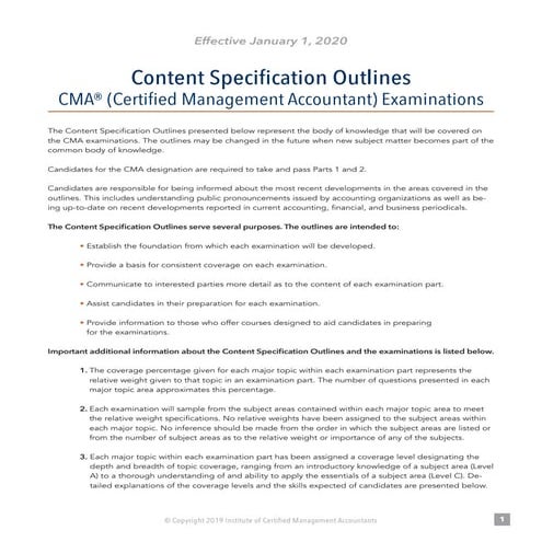 CMA (Certified Management Accountant) 