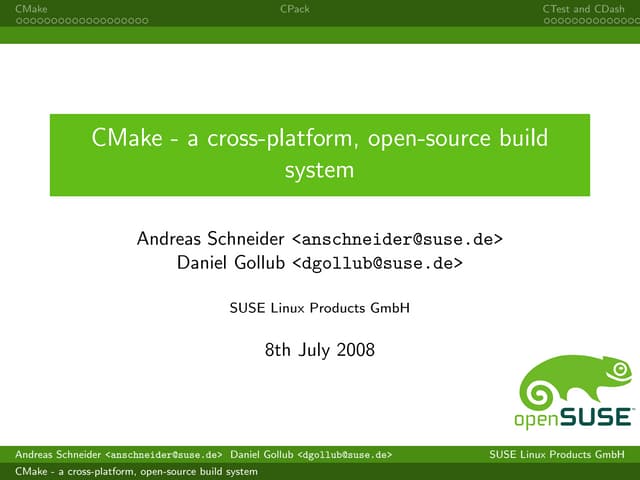 CMake Talk 2008
