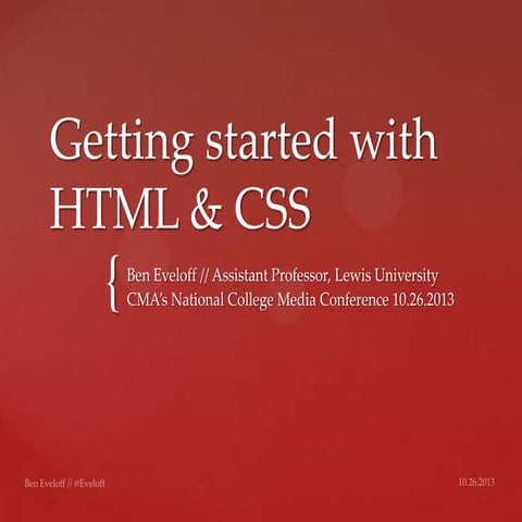 Getting started with HTML & CSS | PPTX