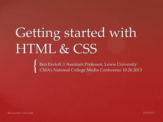Getting started with HTML & CSS