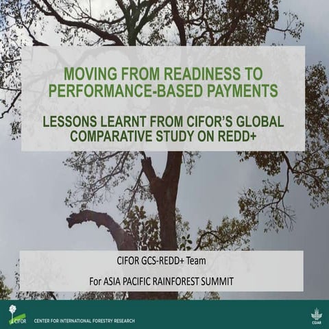 Moving from readiness to performance-based payments