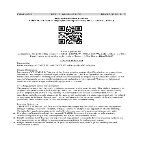 International Public Relations Syllabus 