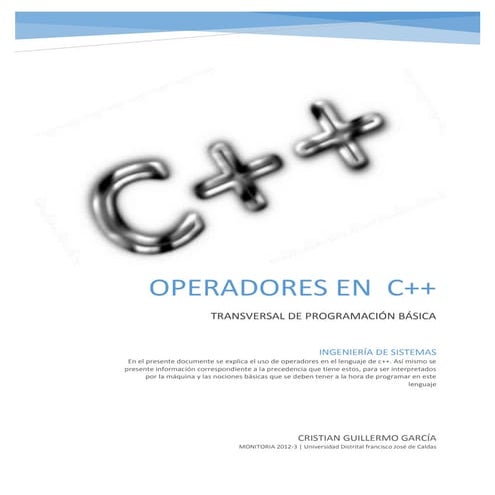 Semana 1-Conceptualización del lenguaje de programación C++ | PDF
