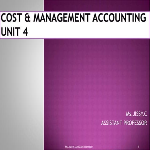 Cost & management Accounting