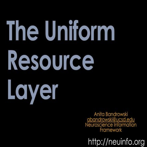 The Uniform Resource Layer