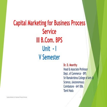 Capital Market for Business Profess Service