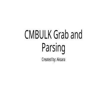 CMBULK Grab and Parsing for Ericsson Equipment using CLI in ENM