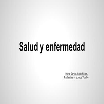 Salud y Enfermedad