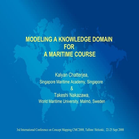 Modeling a Knowledge Domain for a Maritime Course