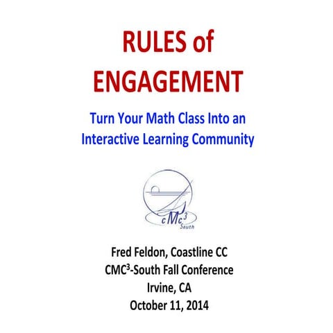 CMC3-South Fall Conference Rules of Engagement Oct 2014
