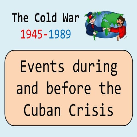Cold War - events before and during the cuban missile crisis