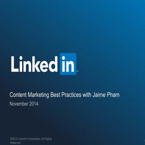 Webinar: content best practices