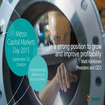Metso capital markets day 2015: CEO Matti Kähkönen