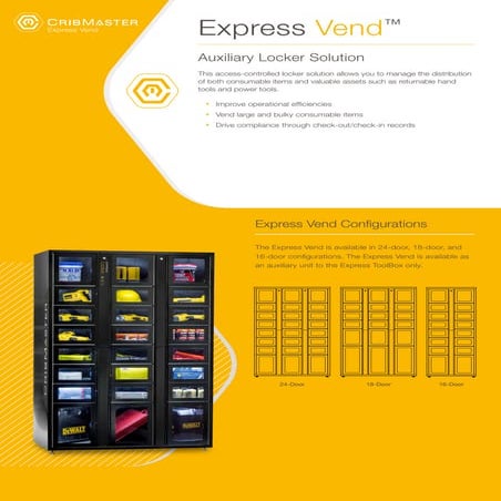 CribMaster Express Vend | PDF