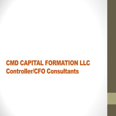 Cmd capital formation services 2013