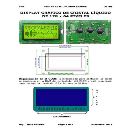 Display de cristal líquido grágico GLCD
