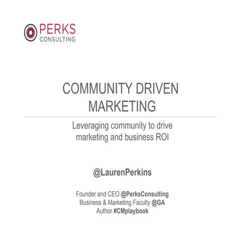 Community Driven Marketing