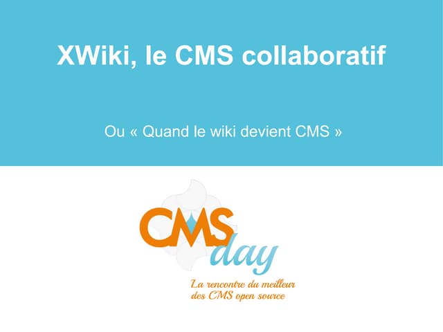 XWiki, le CMS collaboratif