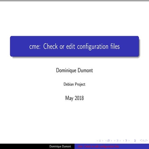 Cme: a tool to edit and validate configuration files