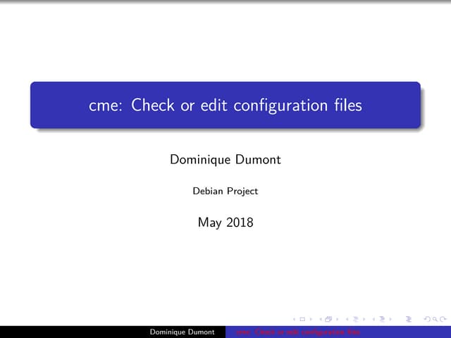 Cme: a tool to edit and validate configuration files