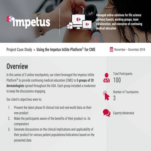 Customer Success Story: Using the Impetus InSite Platform® for CME