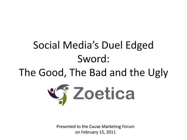 The Good, The Bad and The Ugly of Cause Marketing
