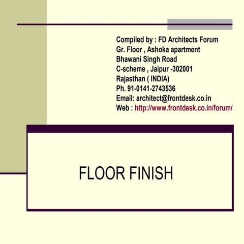 Floor finish
