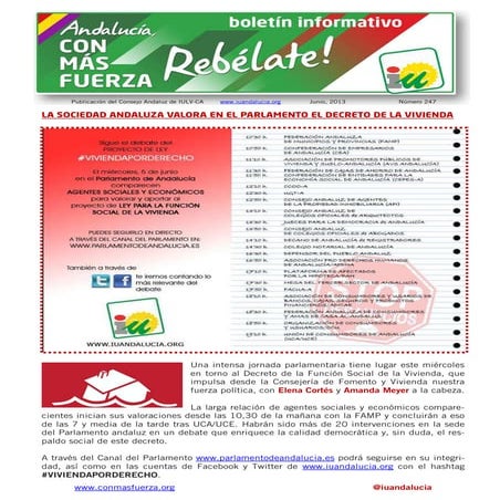 Cm fnum 247 la sociedad andaluza valora en el parlamento el decreto de la vi~