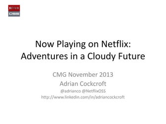 Flowcon (added to for CMG) Keynote talk on how Speed Wins and how Netflix is ...