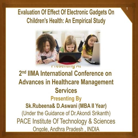 Effect of Electronic Gadgets On Children Health