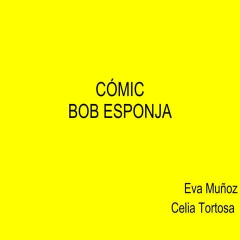 Cómic bob esponja