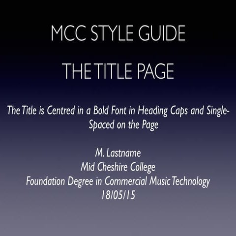 CMIC style guide and writer errors