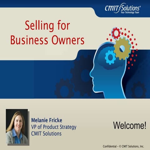 CMIT Solutions Small Business Webinar:  Selling for Small Business Owners