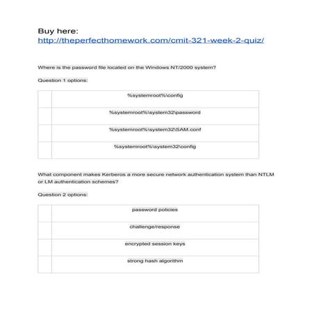 CMIT 321 WEEK 2 QUIZ