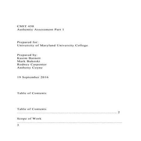 CMIT 450Authentic Assessment Part 1Prepared forUn.docx