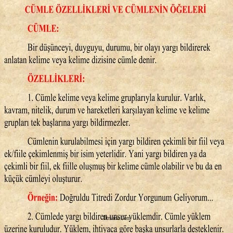 CüMle Bilgisi