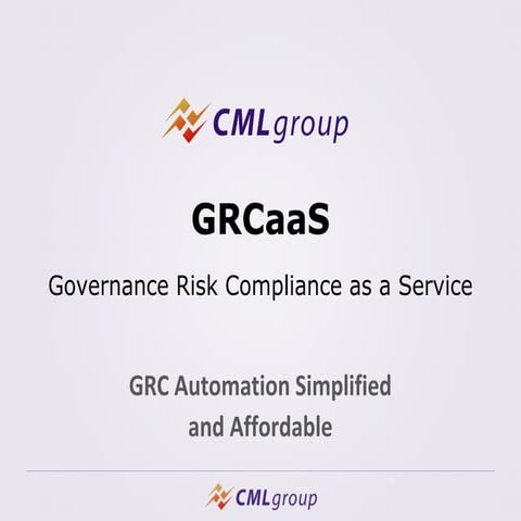 CML Group GRCaaS Dashboard 