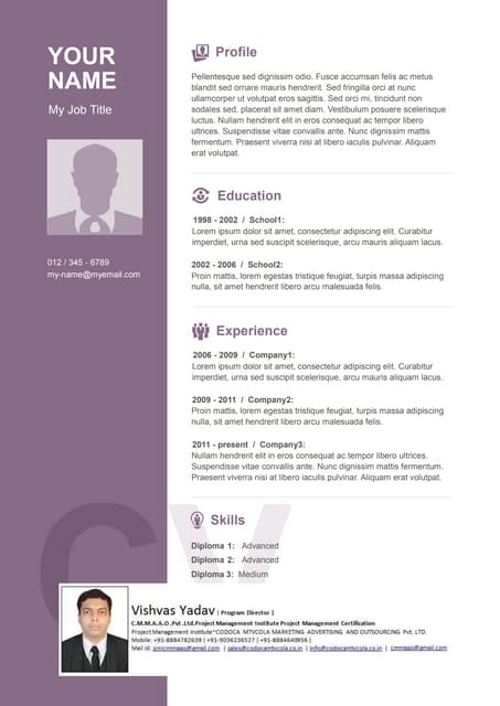 Cmmaao pmi-resume template-8