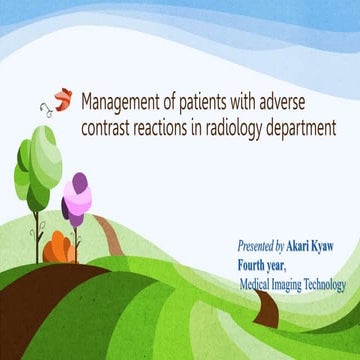 Contrast Media Reactions Management