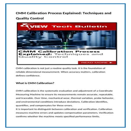 CMM Calibration Process Explained Techniques and Quality Control ...