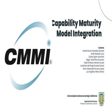 CMMI - Presentación sobre el framework de procesos | PDF