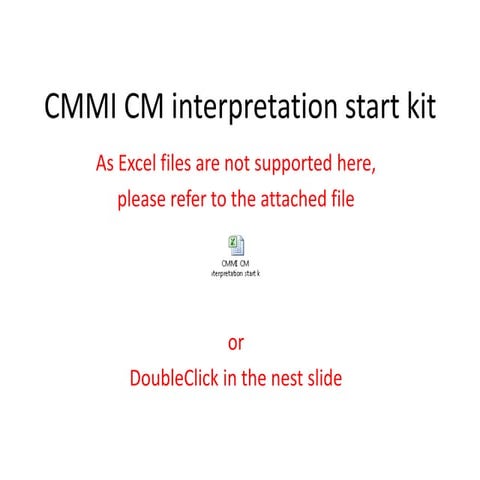 Cmmi configuration management interpretation kit