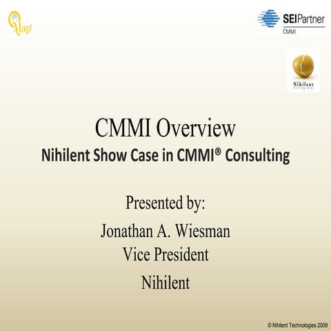 Cmmi Overview And Nihilent Show Case In Cmmir Consulting.1