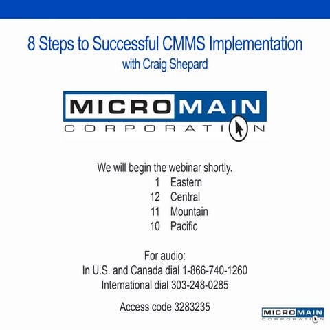 8 Steps to Successful CMMS Implementation