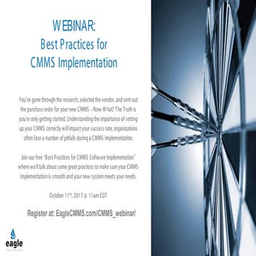 CMMS Webinar: CMMS Implementation Best Practices
