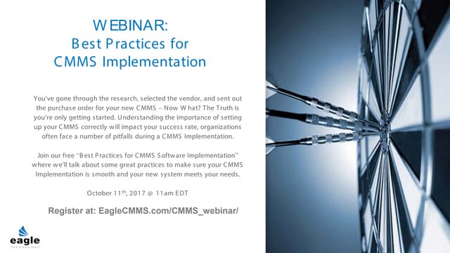 Cmms Webinar Cmms Implementation Best Practices Ppt Cmms Webinar Cmms Implementation Best Practices Ppt
