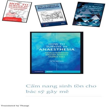 Cẩm nang sinh tồn cho bác sĩ gây mê Hướng dẫn cho người mới đào tạo