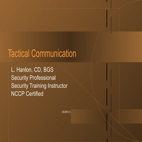 Cmns 480 presentation - Tactical Communications | PPT