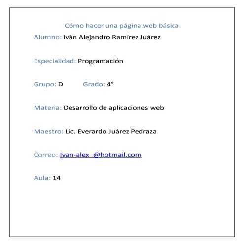 Cómo hacer una página web básica